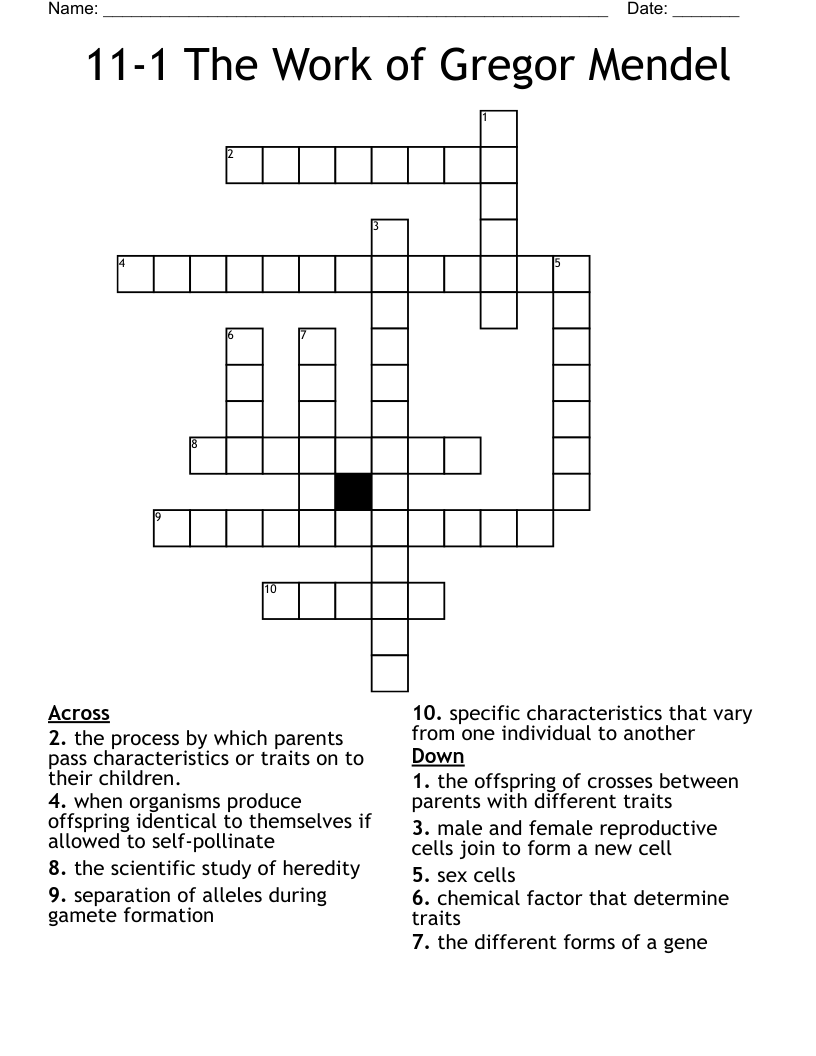 Gregor Mendel Reading Comprehension Worksheet Pdf