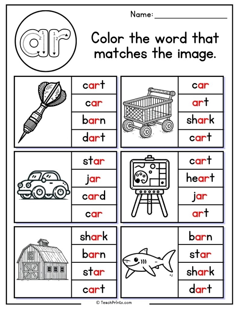 Free Printable Ar Phonics Worksheets