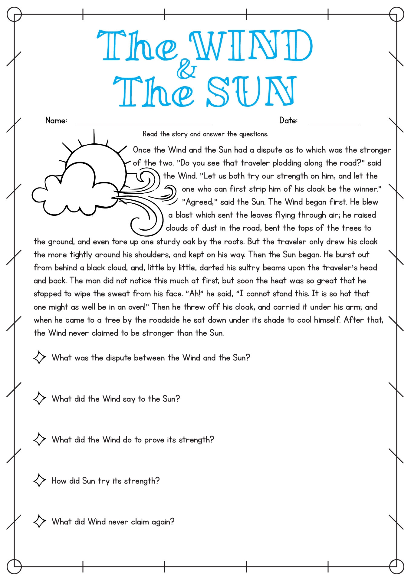 4Th Grade Level Reading Comprehension Worksheets