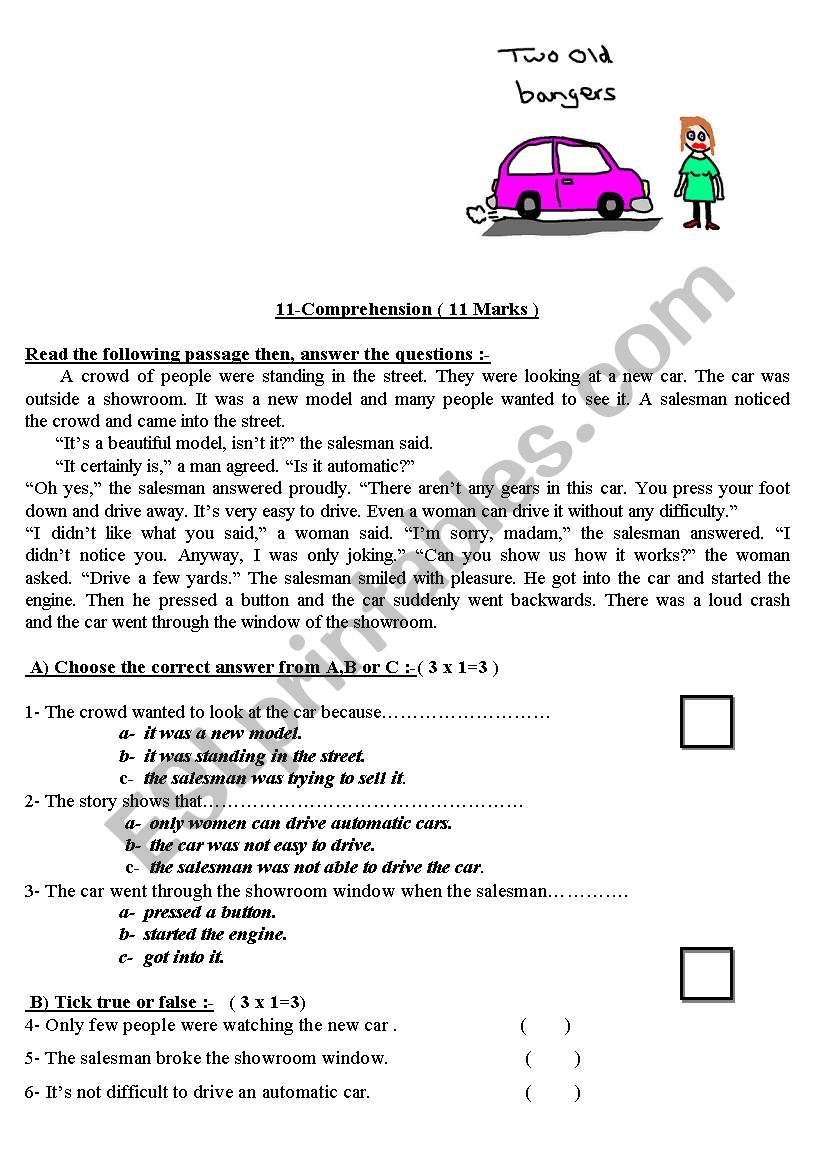 2 Reading Comprehension Worksheets For Intermediate Level ESL Worksheet By Attoff