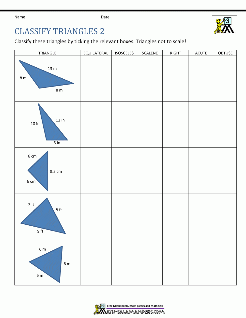Geometry Worksheets Free Printable