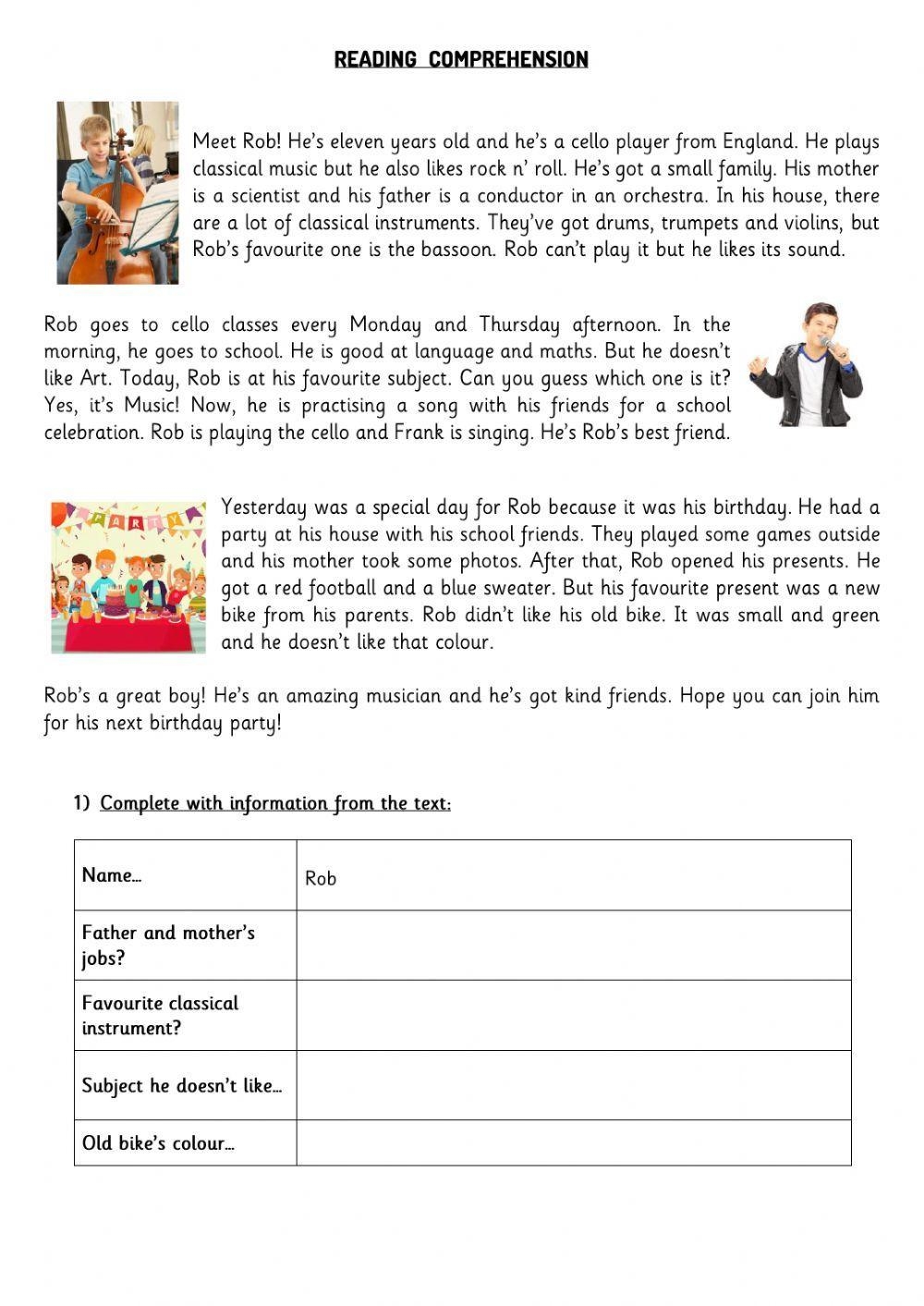 4th Grade Reading Comprehension Worksheets Worksheets Library