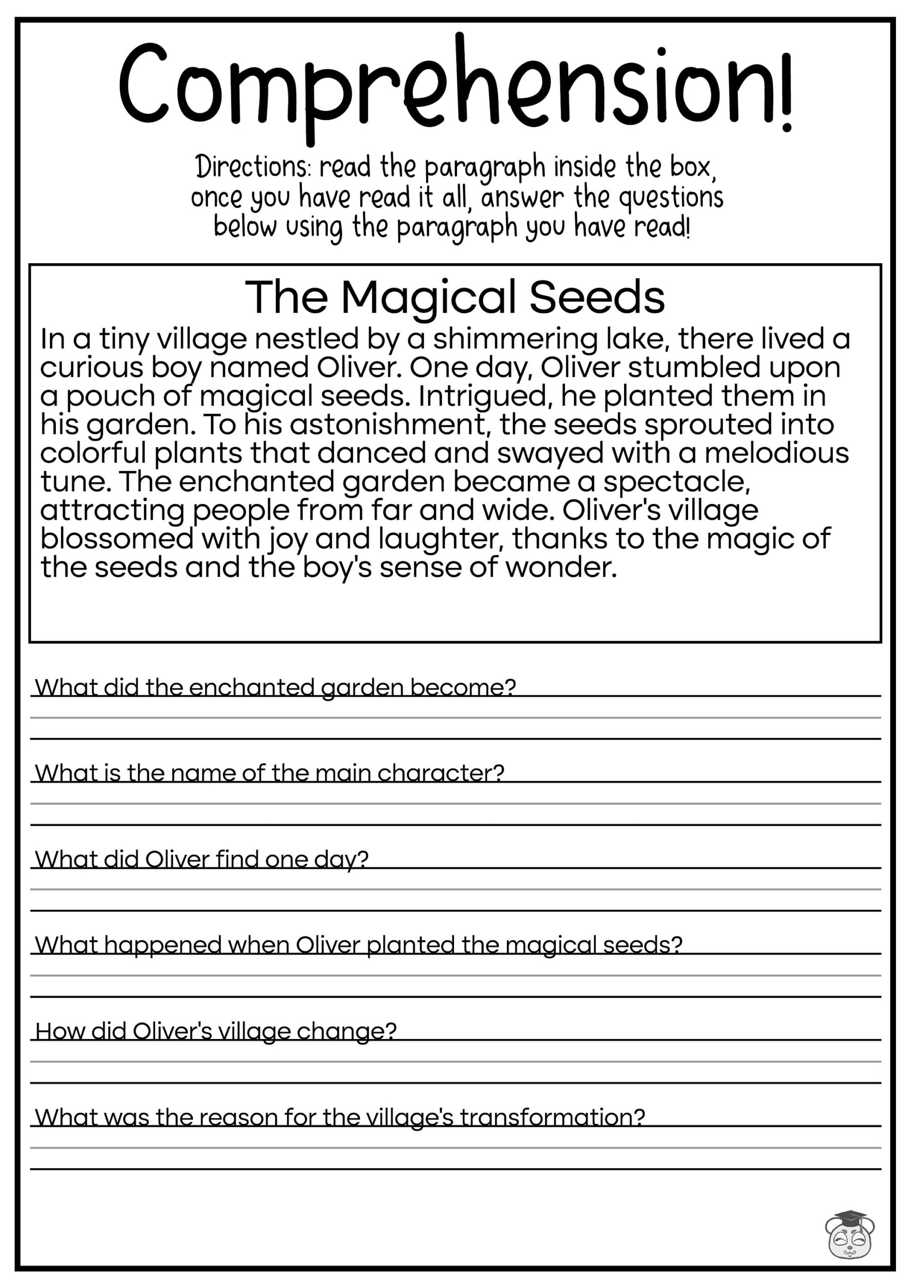 Ela Reading Comprehension Worksheets 7Th Grade