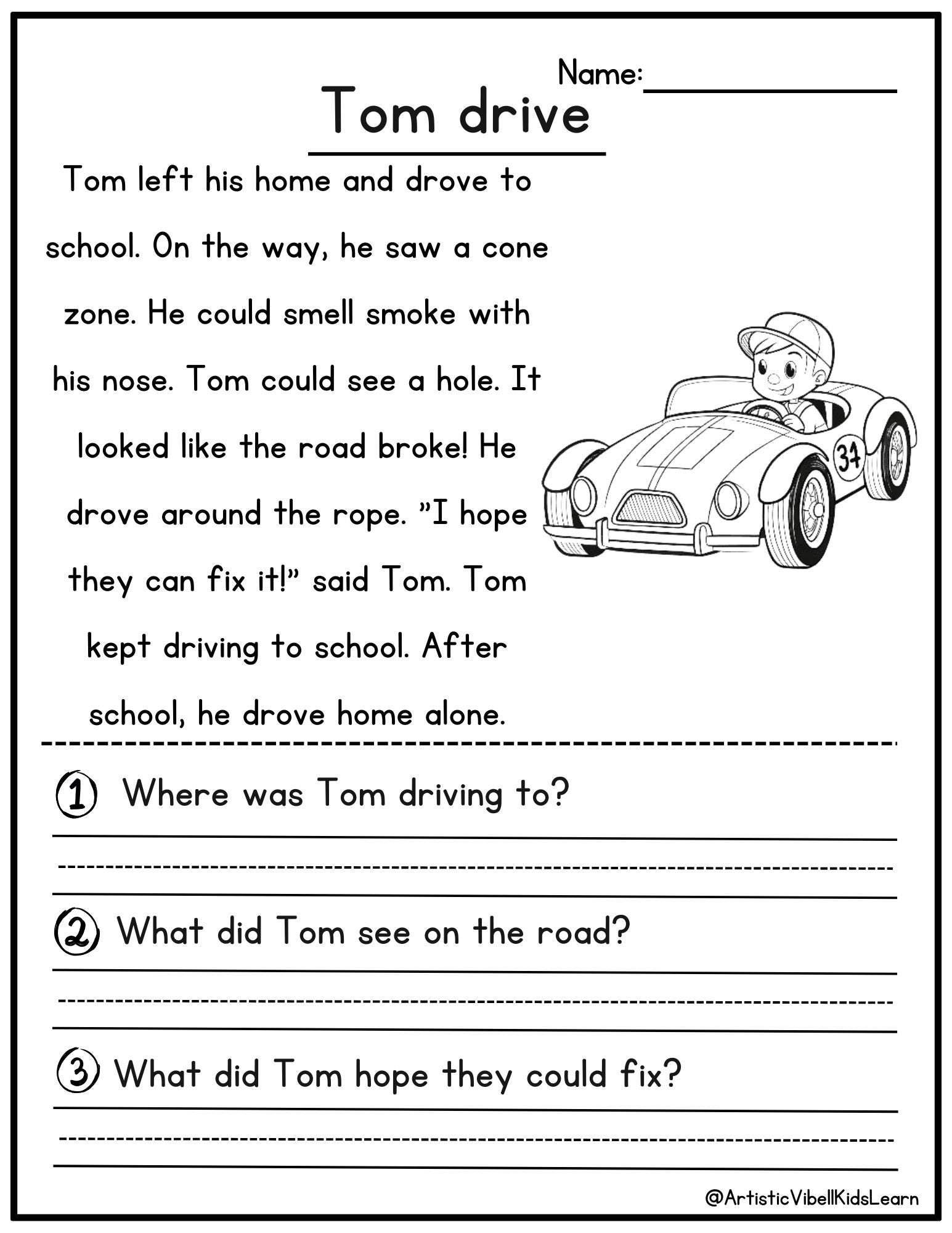 50 Kindergarten 1st Grade Reading Comprehension Passages Worksheets Sentences Reading Worksheet Fluency Worksheet English Passage Etsy