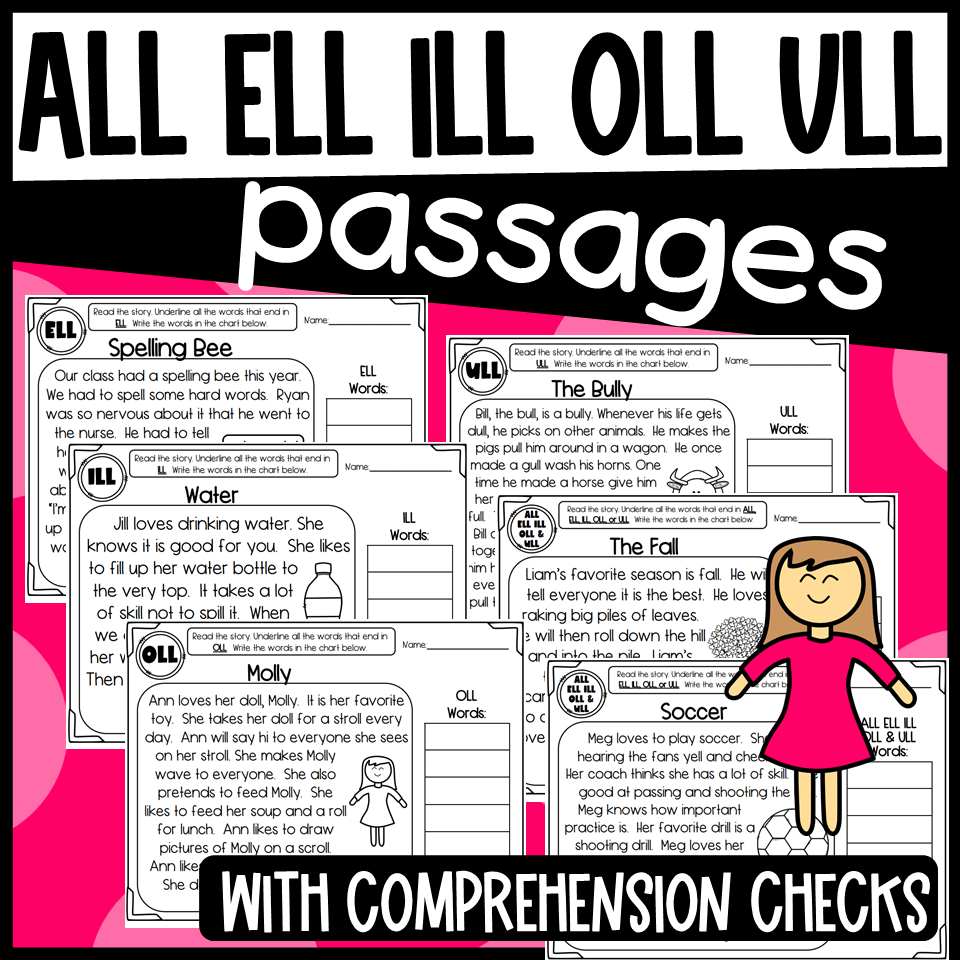 ALL ELL ILL OLL And ULL Word Family Phonics Reading Passages Made By Teachers ALL ELL ILL OLL And ULL Word Family Phonics Reading Passages Made By Teachers