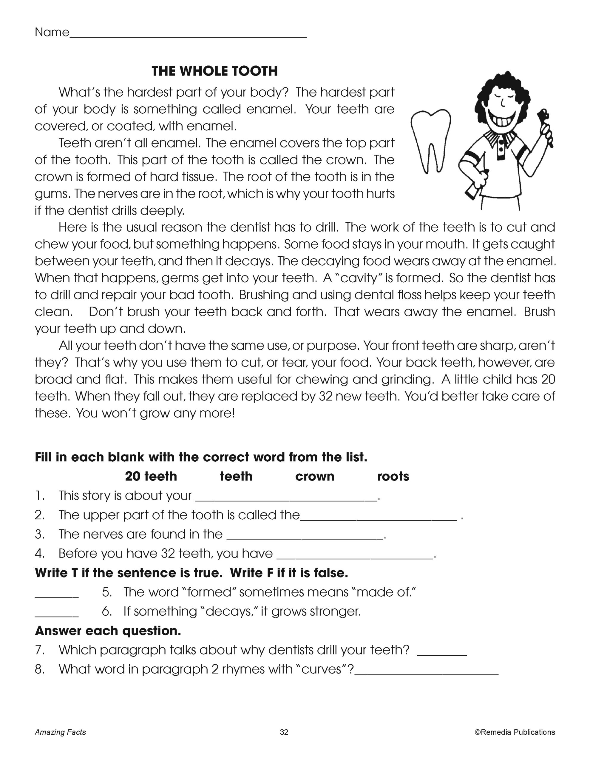 Amazing Facts Reading Level 2 5 3 5 Reading Passages Made By Teachers