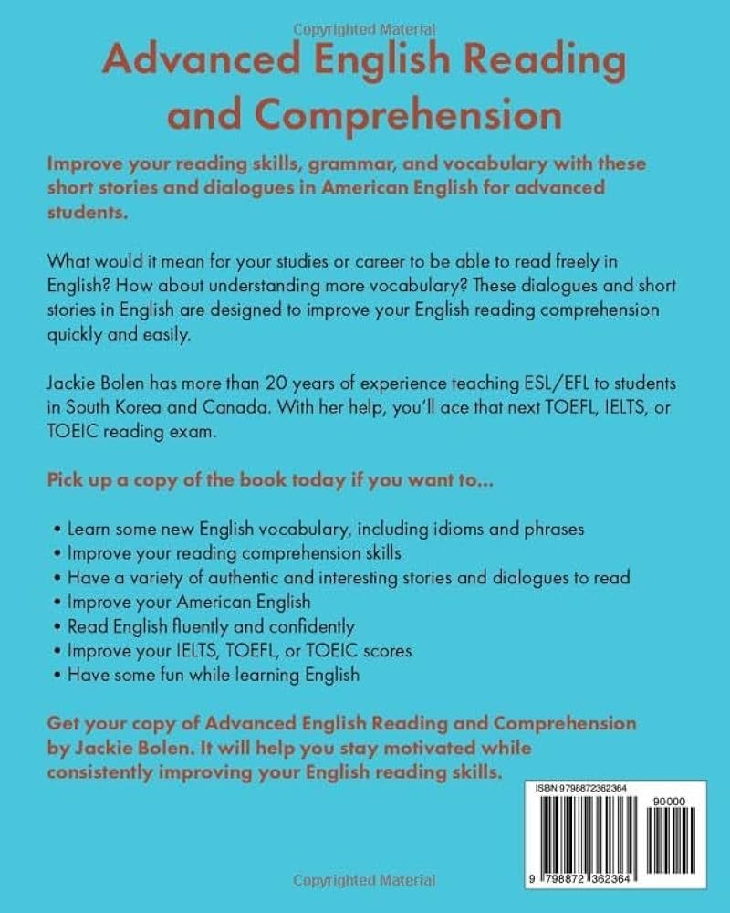 Amazon Advanced English Reading And Comprehension Master English Reading With Dialogues And Short Stories English Reading Comprehension 9798872362364 Bolen Jackie Books