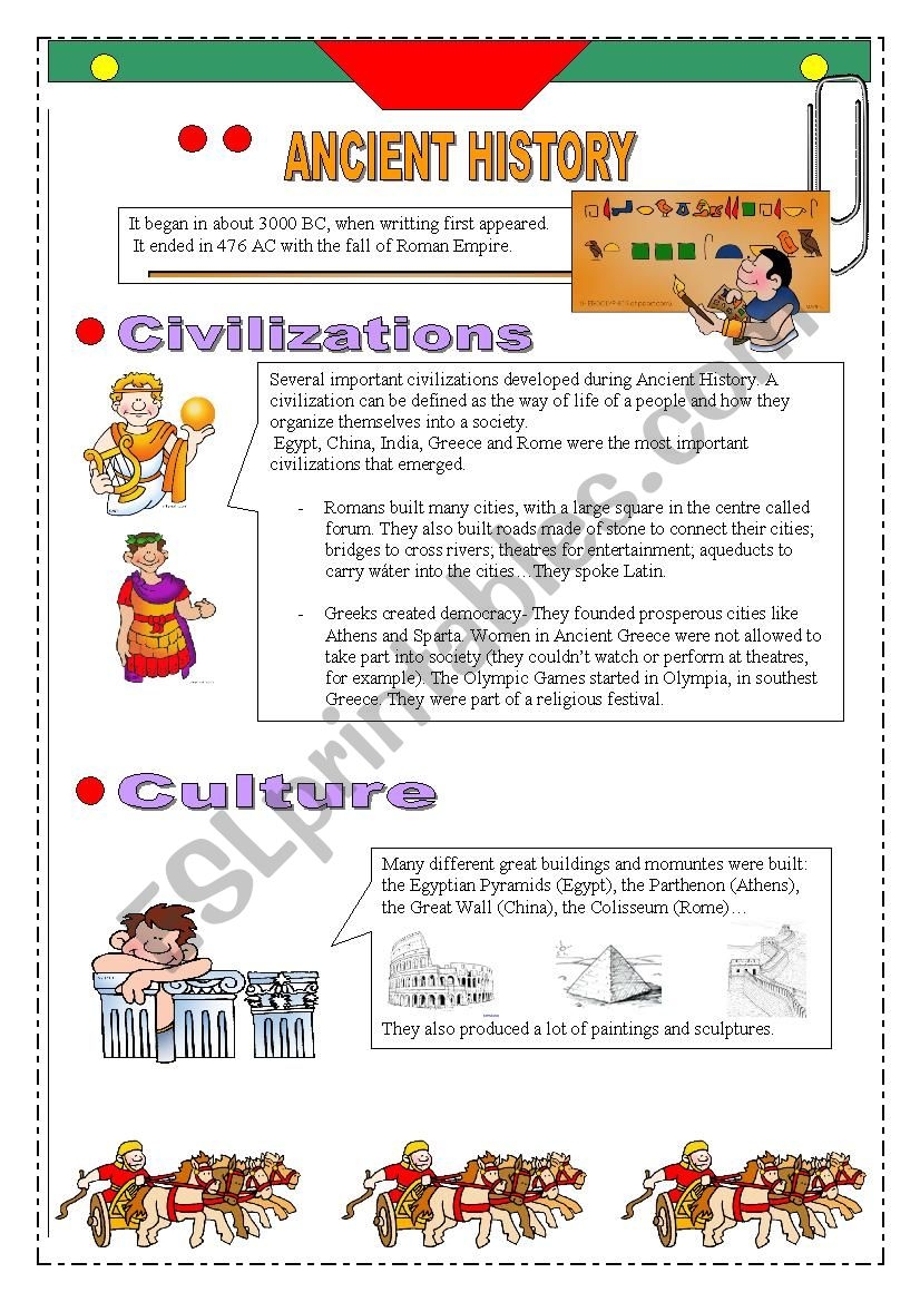 Ancient History ESL Worksheet By Lacuxi