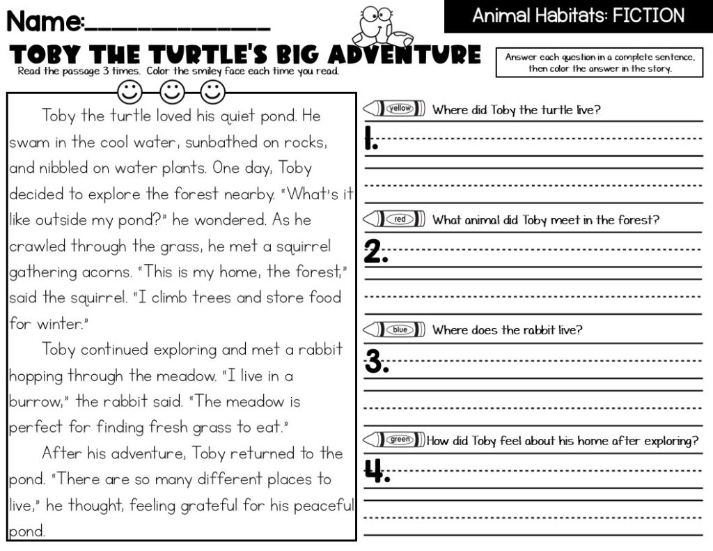 Animal Habitats Fiction And Nonfiction Reading Passages With Text Evidence Teaching Second Grade
