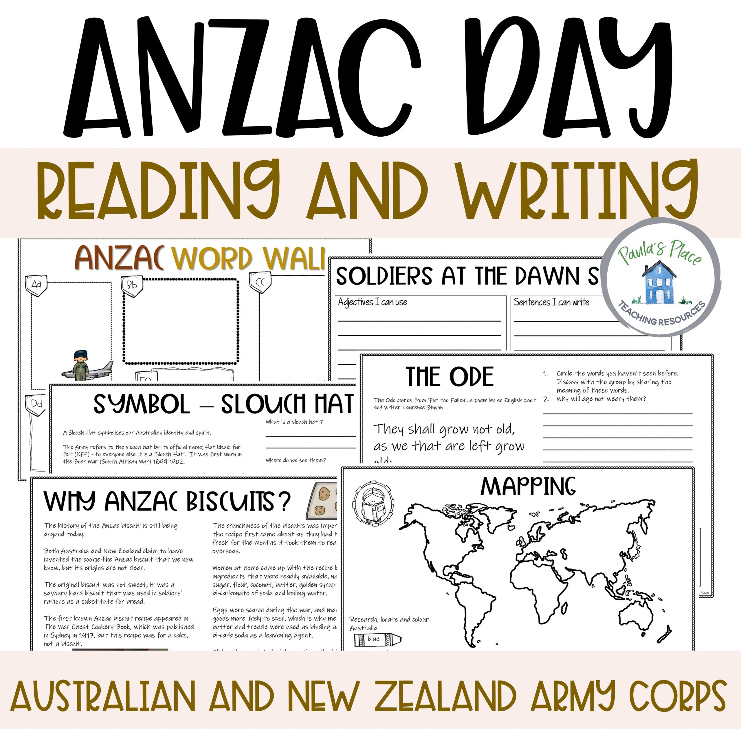 Anzac Day Reading Comprehension Worksheets