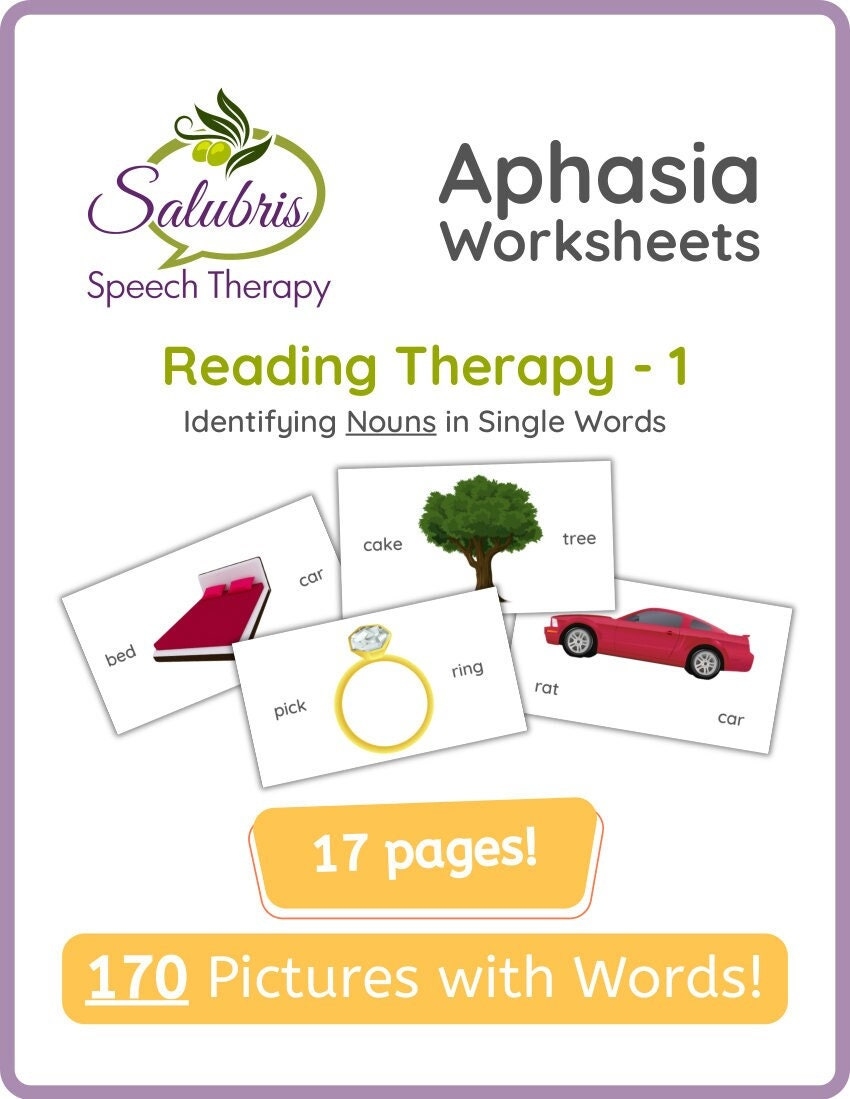 Aphasia Reading Comprehension Worksheet