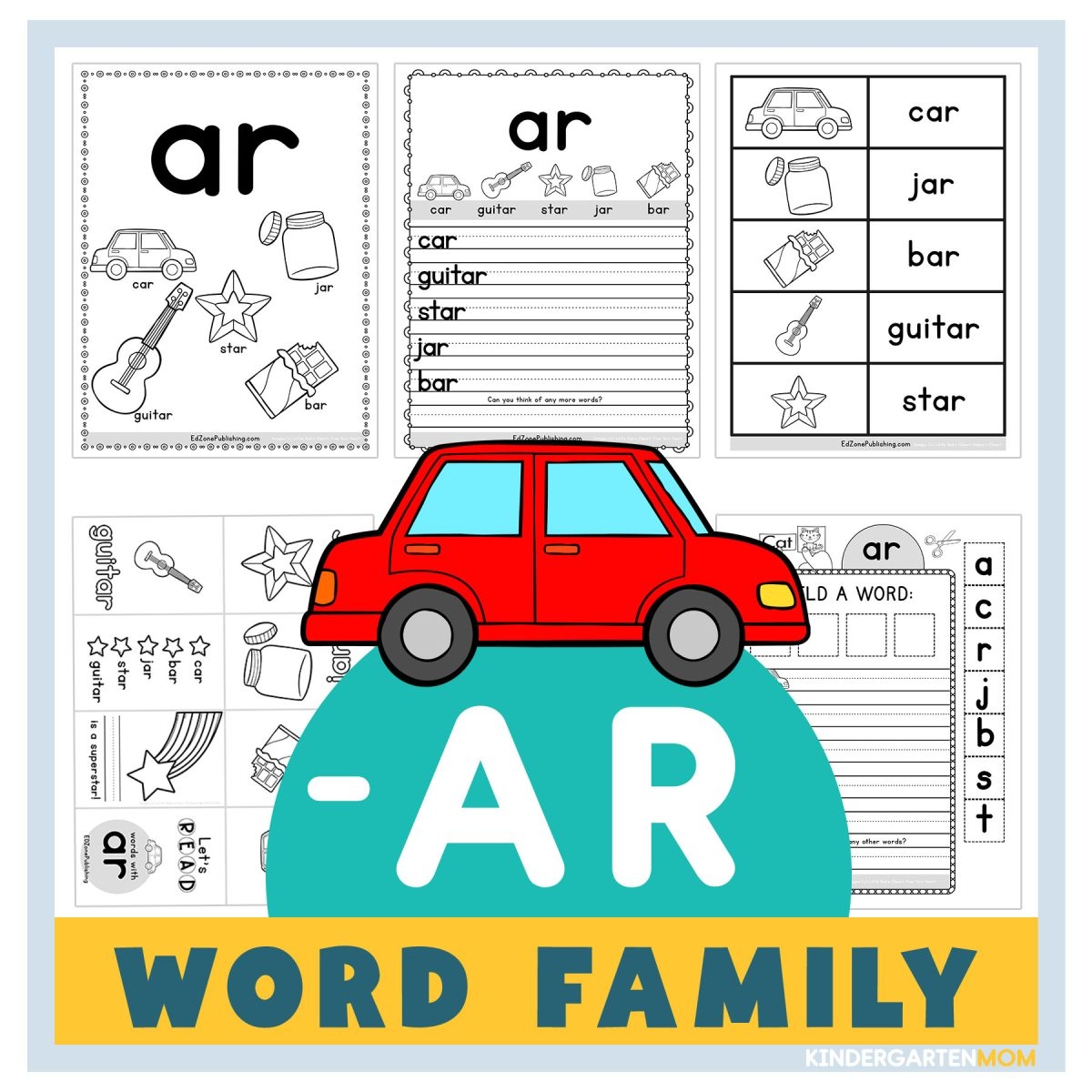 AR Word Family Worksheets Kindergarten Mom