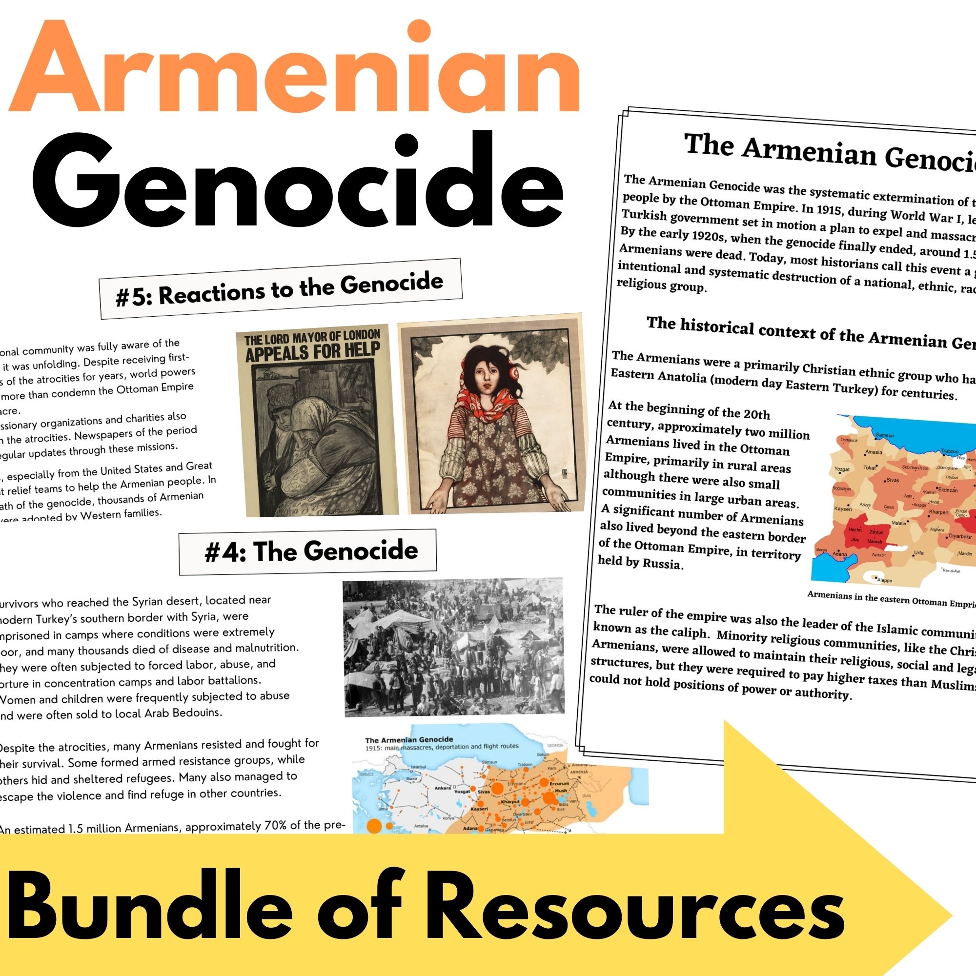 Armenian Genocide Lesson Reading Comprehension Station Activity Worksheets PPT Made By Teachers