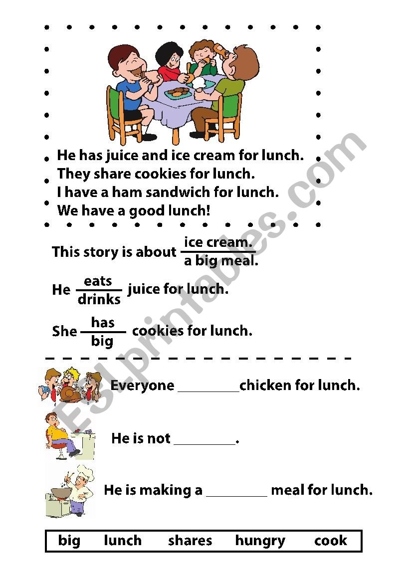 Beginning Esl Reading Comprehension Worksheets