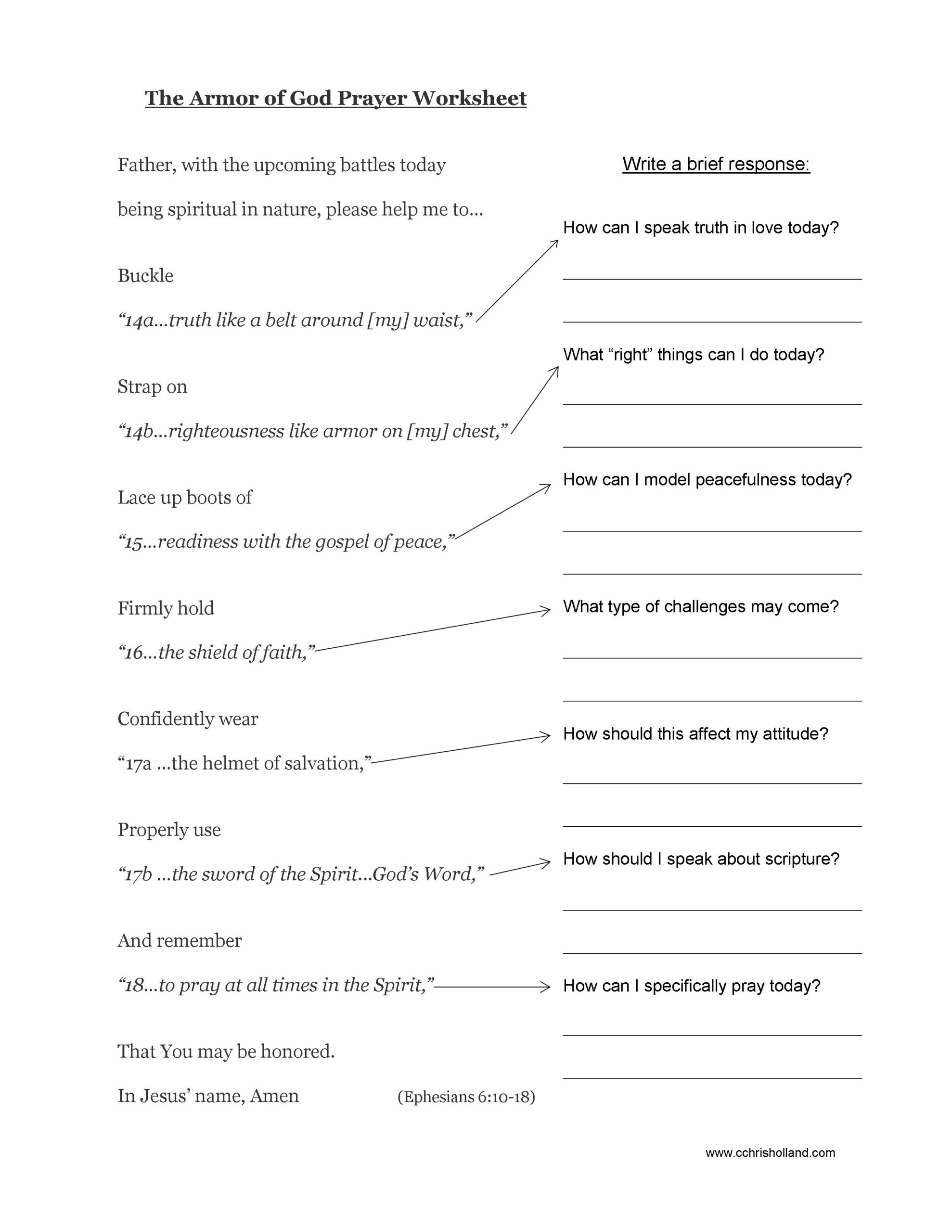 Free Christian Reading Comprehension Worksheets