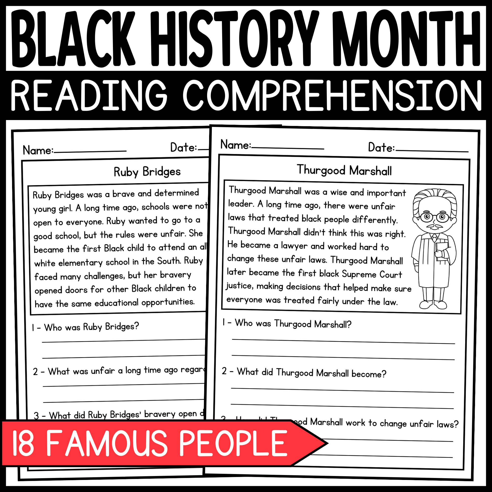 Black Historical Figures Reading Comprehension Passages Black History Month Made By Teachers Black Historical Figures Reading Comprehension Passages Black History Month Made By Teachers