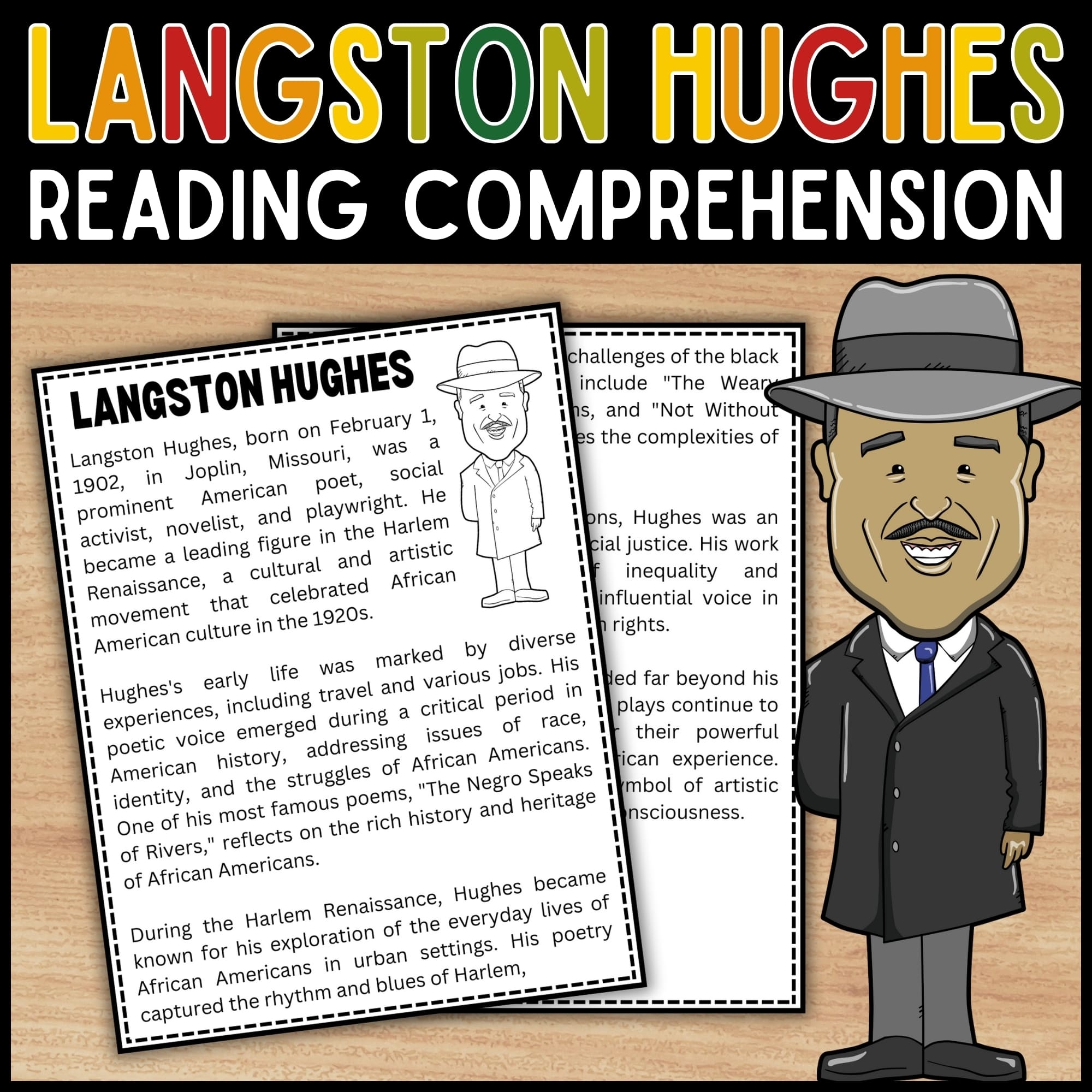 Black History Month Langston Hughes Reading Comprehension Passage Questions Made By Teachers Black History Month Langston Hughes Reading Comprehension Passage Questions Made By Teachers