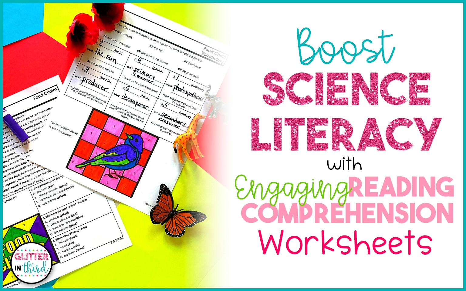 Boost Literacy With Science Reading Comprehension Worksheets Glitter In Third