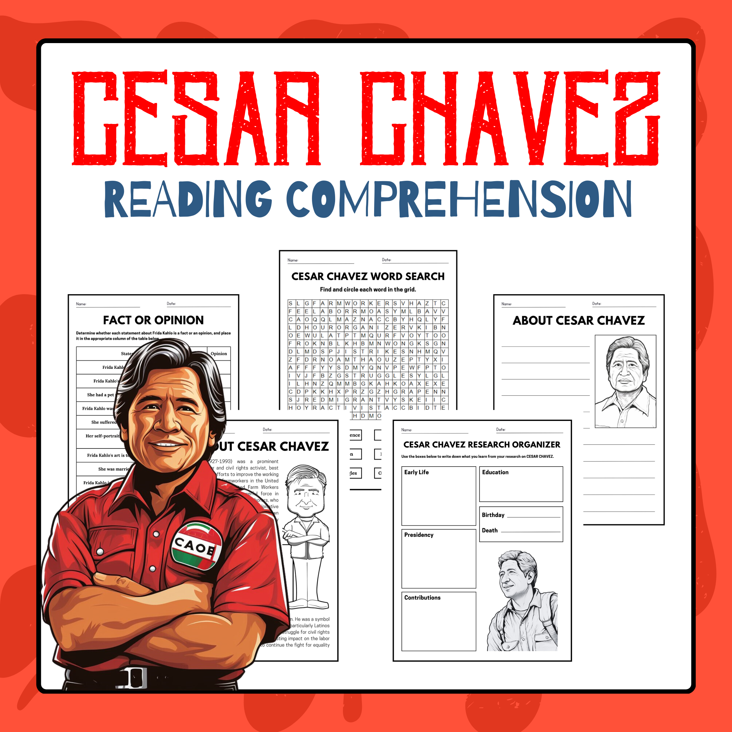 Cesar Chavez Reading Comprehension Worksheet Pdf