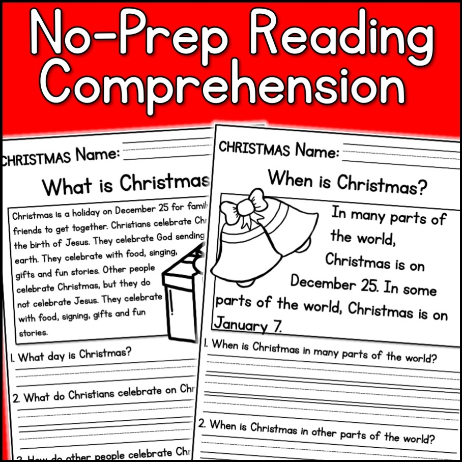 Christmas Reading Comprehension Worksheets Grade 2
