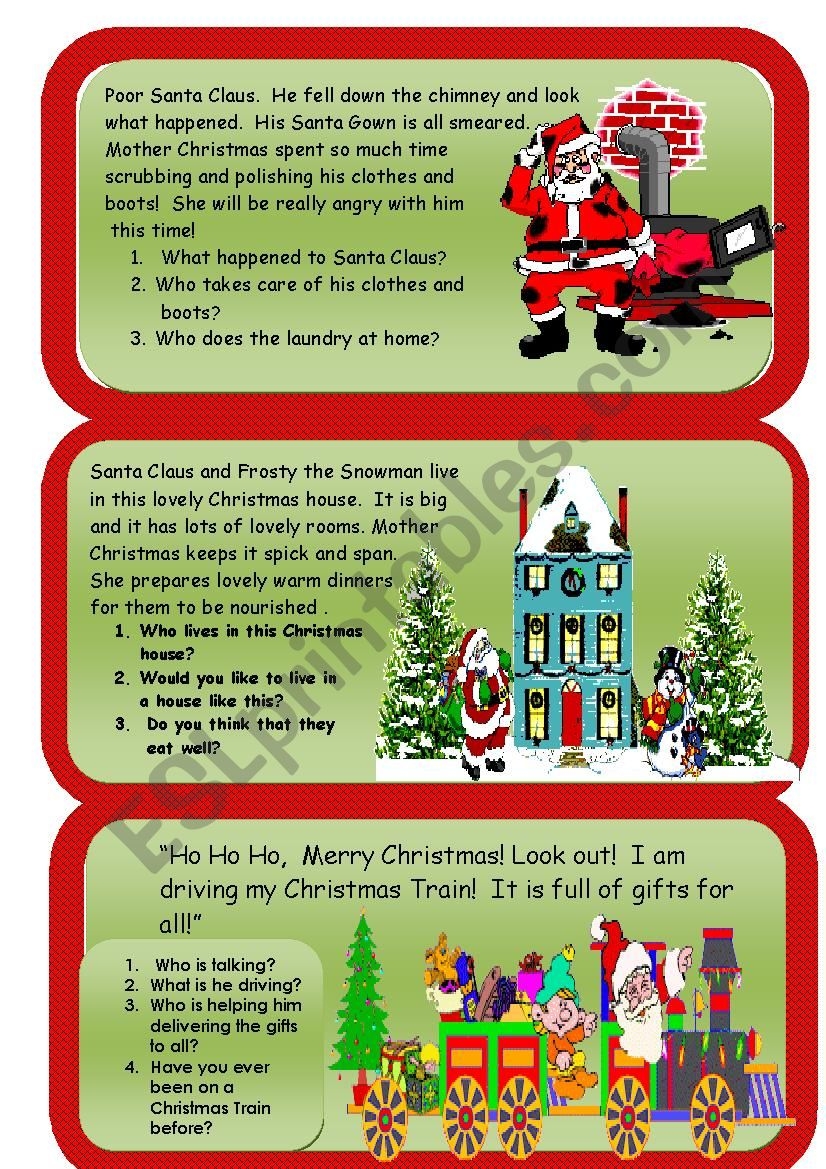 Christmas Reading And Writing Comprehension Worksheet 2 ESL Worksheet By Carme Sammut