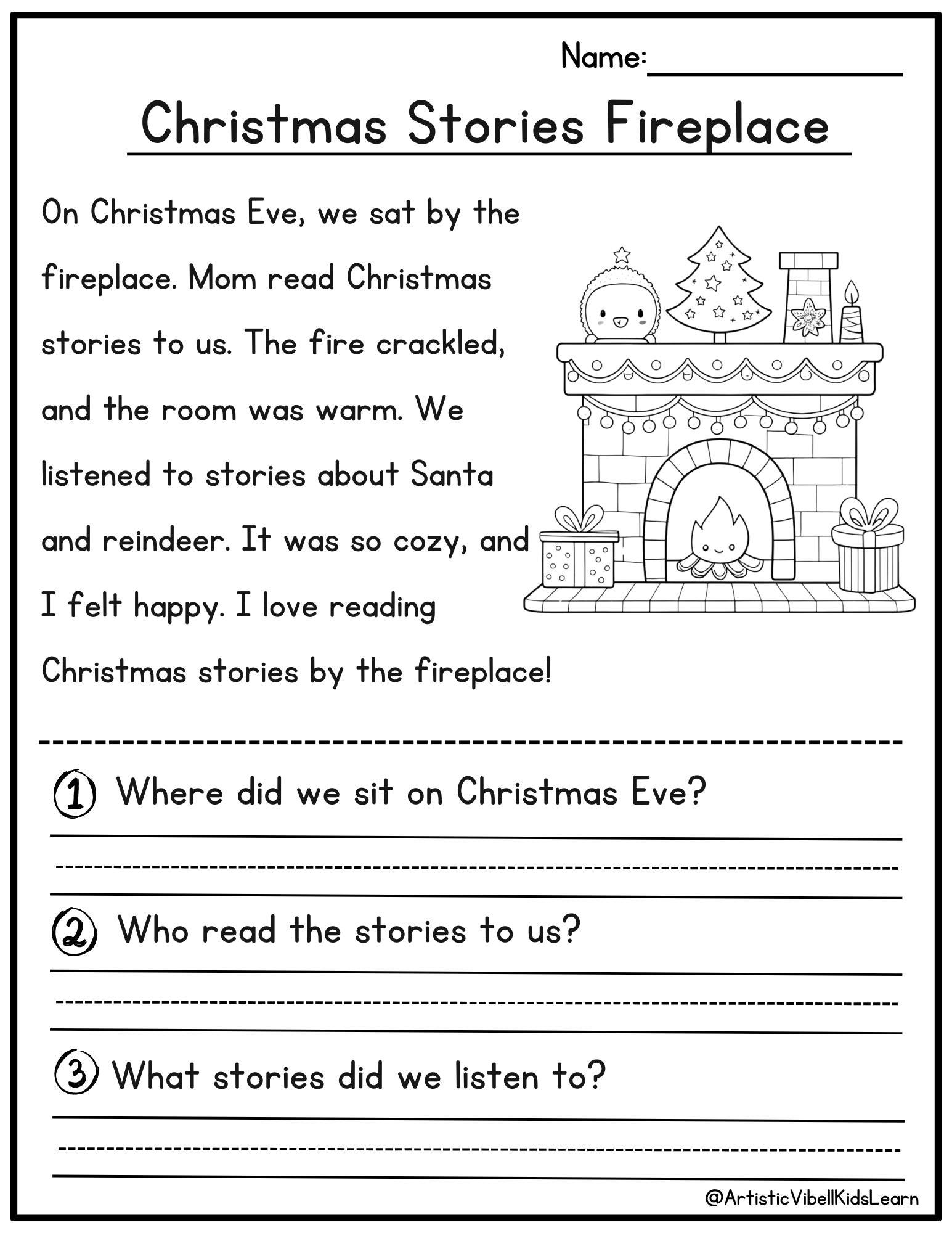 Christmas Reading Comprehension Printable Kindergarten First Grade Worksheets Instant Download Fluency Worksheet English Learing Etsy Christmas Reading Comprehension Printable Kindergarten First Grade Worksheets Instant Download Fluency Worksheet English Learing Etsy