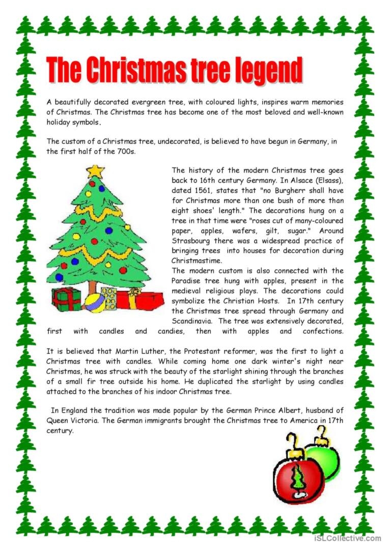 Christmas Tree Reading For Detail d English ESL Worksheets Pdf Doc