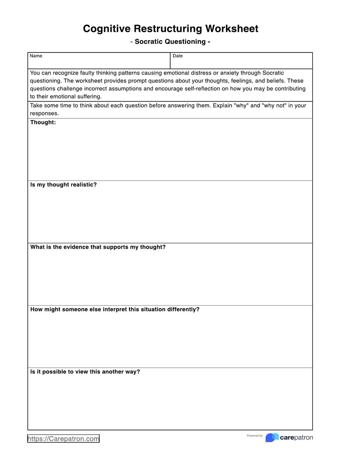Free Printable Cognitive Worksheets For Adults