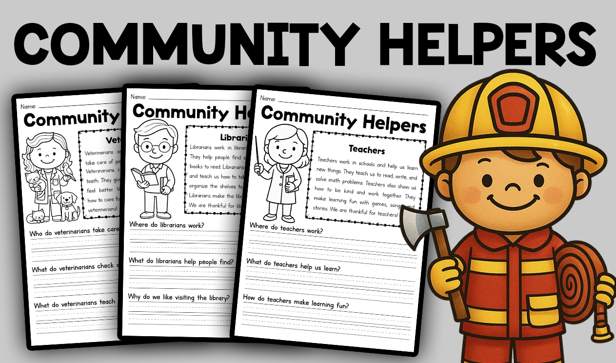 Free Reading Comprehension Worksheets Community Helpers