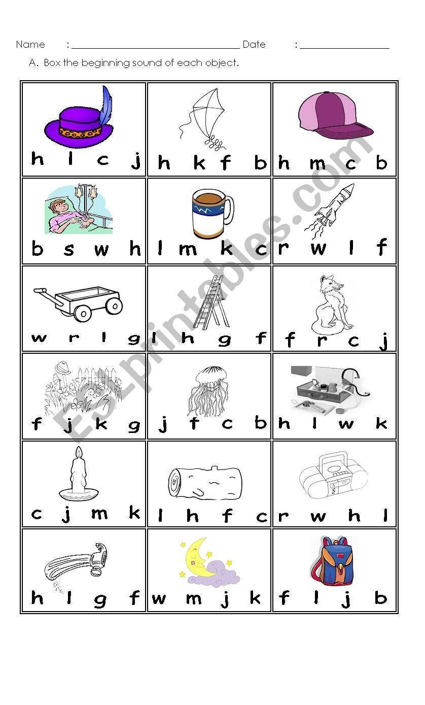 Consonant Beginning Sounds ESL Worksheet By Ninabonita Worksheets Library