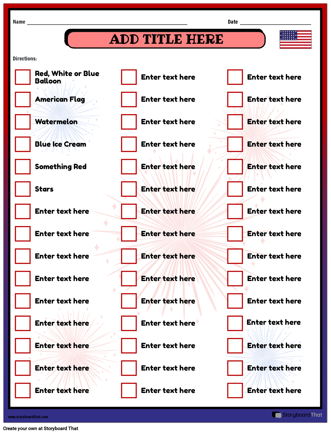 Free Fourth Of July Printable Worksheets
