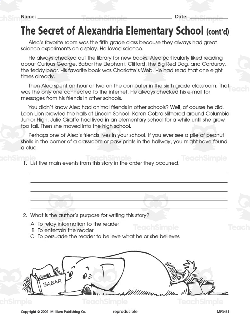 Determine Theme CCSS RL 4 2 Supplemental Worksheets For The Common Core By Teach Simple