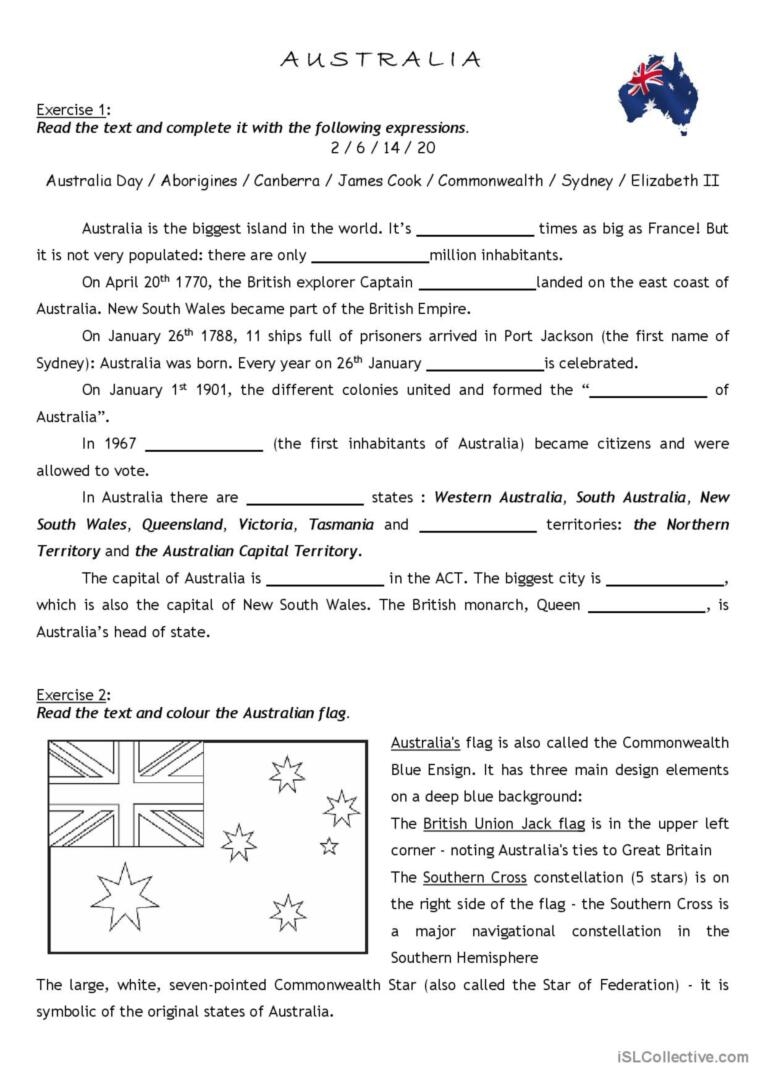 Discovering Australia Reading For De English ESL Worksheets Pdf Doc Discovering Australia Reading For De English ESL Worksheets Pdf Doc