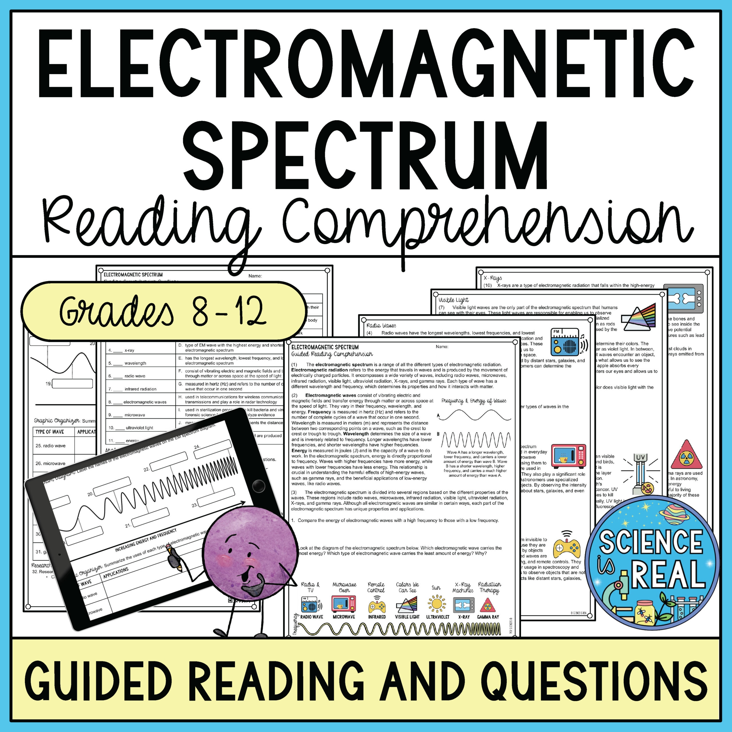 Electromagnetic Spectrum Reading Comprehension Classful