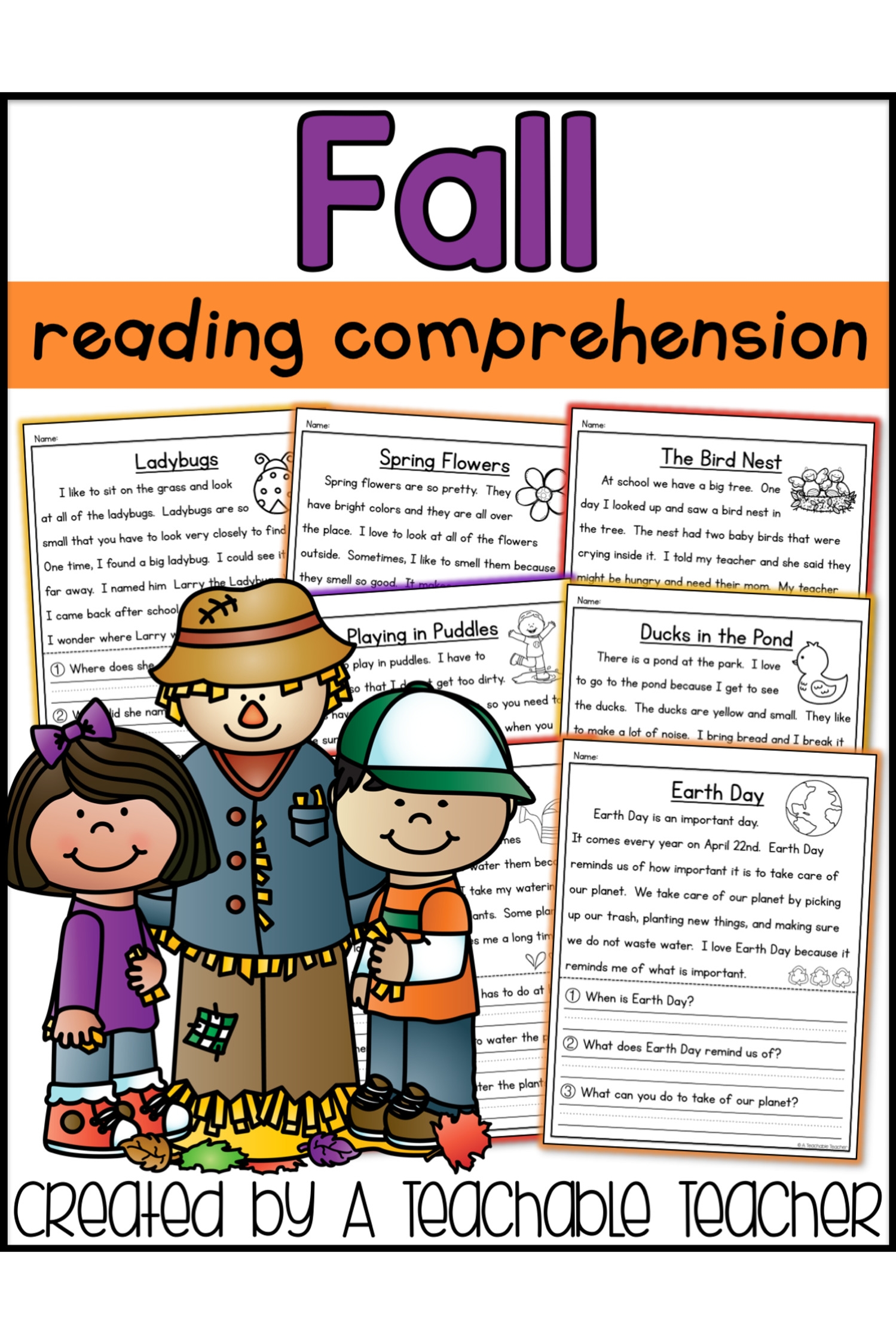 Fall Reading Comprehension A Teachable Teacher
