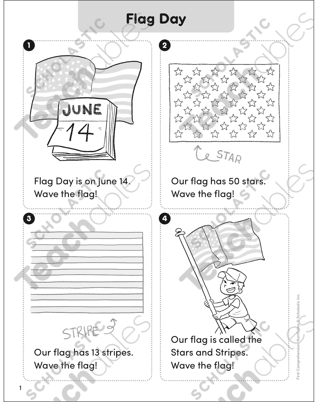 Flag Day Reading Comprehension Worksheets Pdf