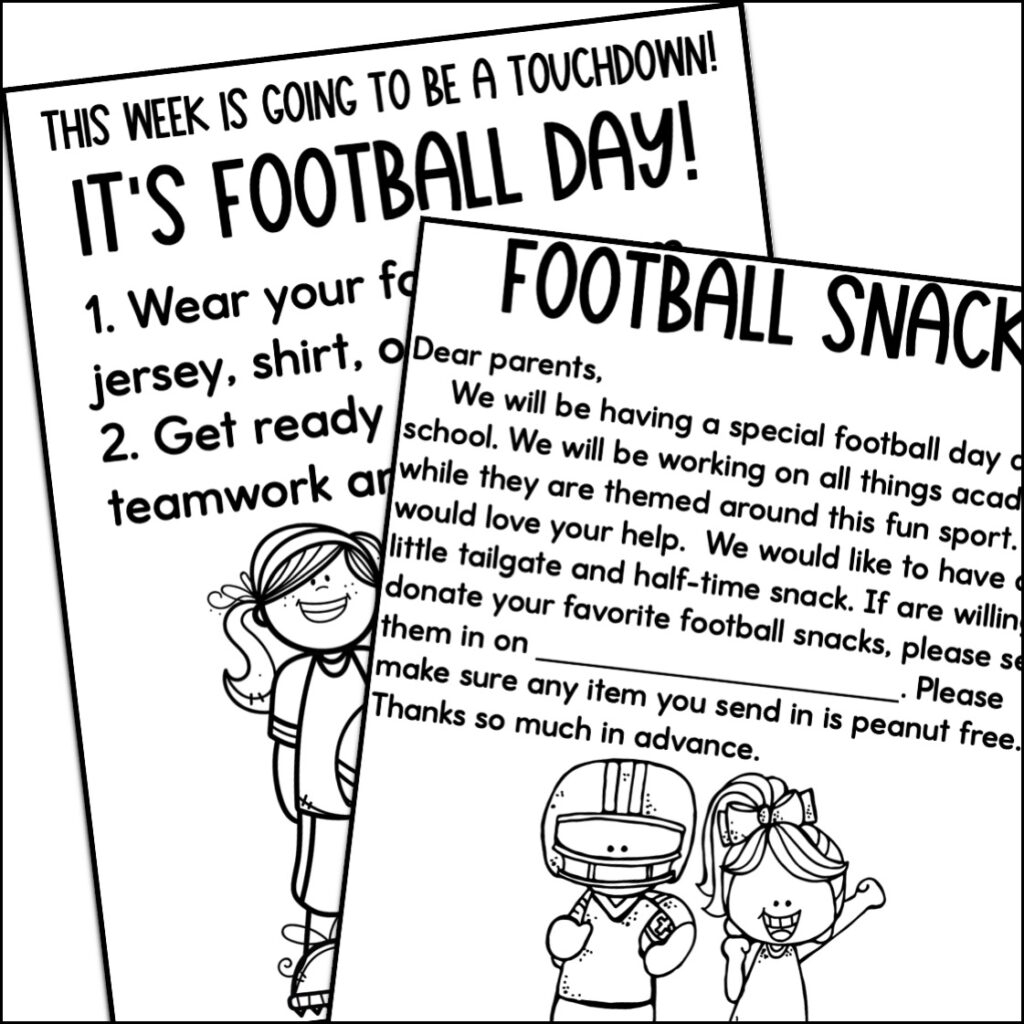 Football Activities For The Classroom Megan Mitchell