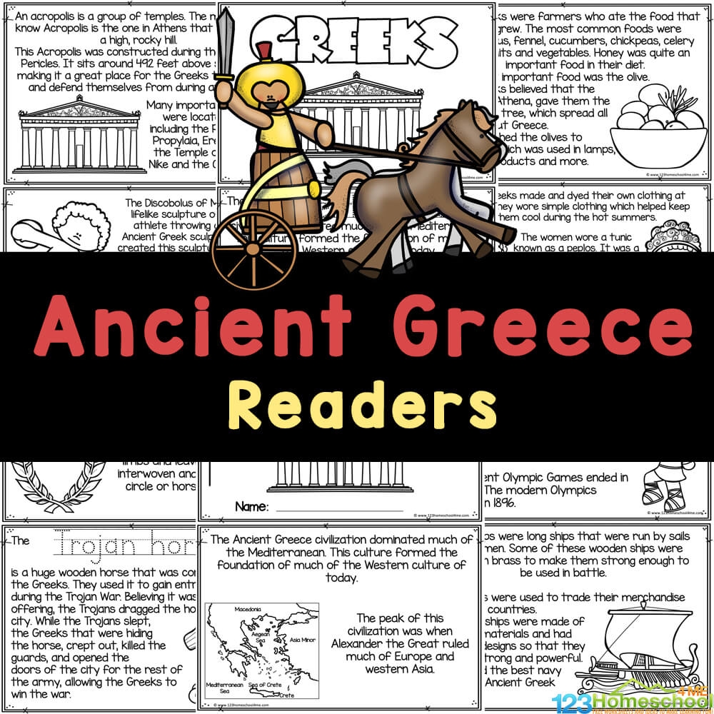 FREE All About Ancient Greece Facts Printable Readers For Kids