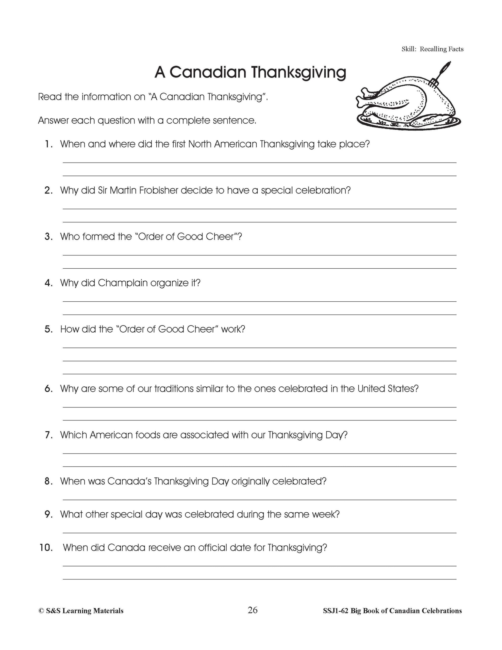 Free Canadian Thanksgiving Worksheet Download Free Canadian Thanksgiving Worksheet Png Images Free Worksheets On Clipart Library
