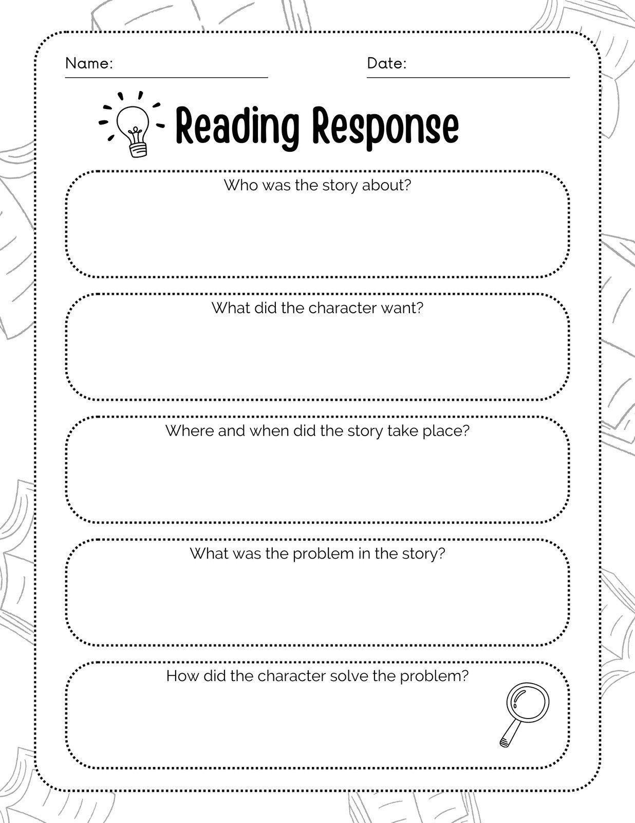 Editable Reading Comprehension Worksheets