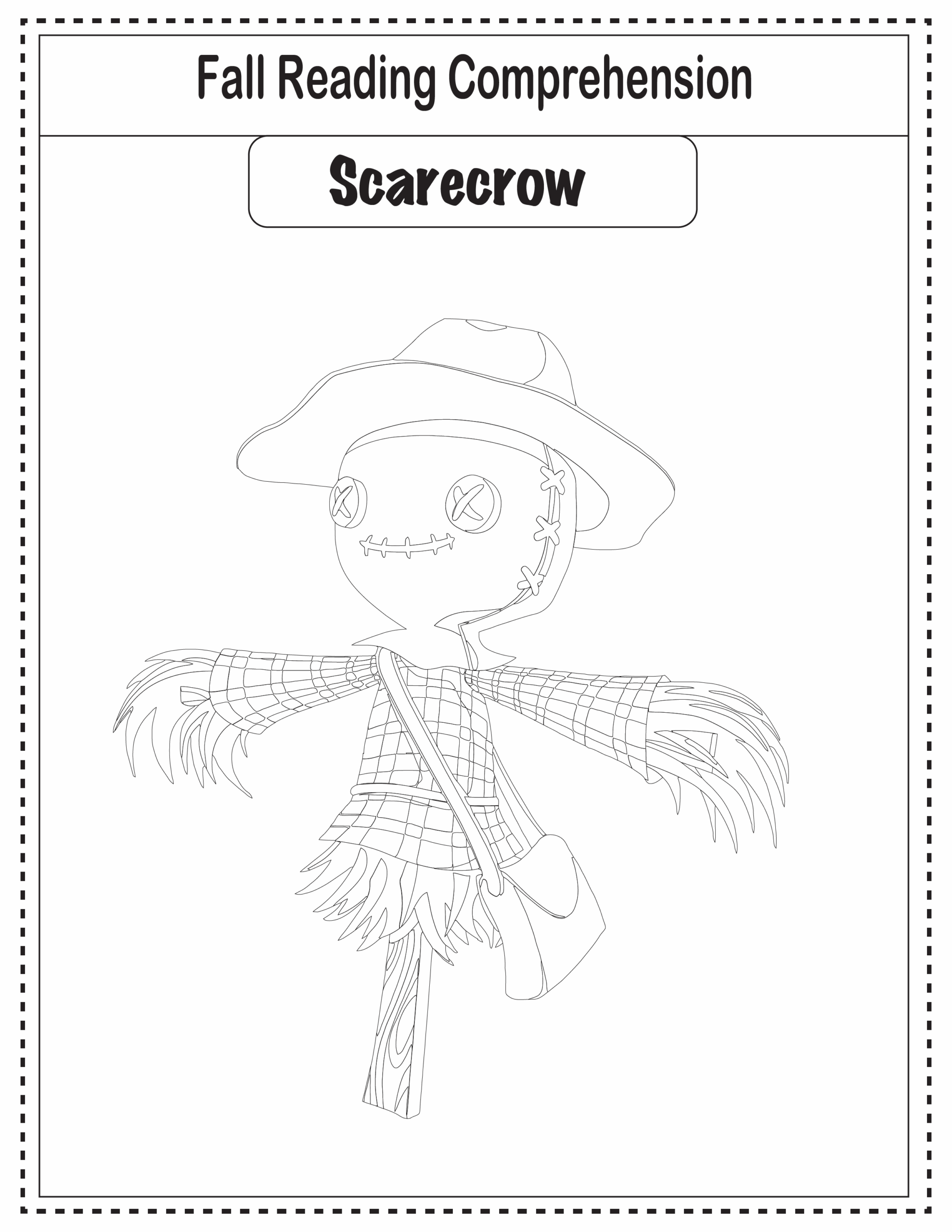 Free Fall Reading Comprehension Worksheets Pdf