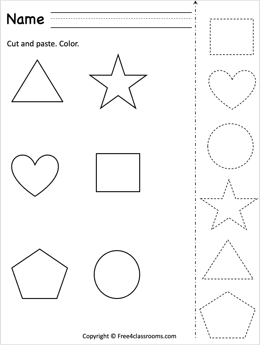 Cut And Paste Free Printable Worksheets