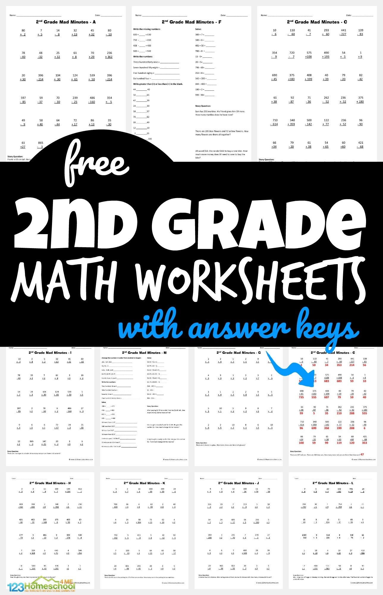 Free Printable Second Grade Worksheets