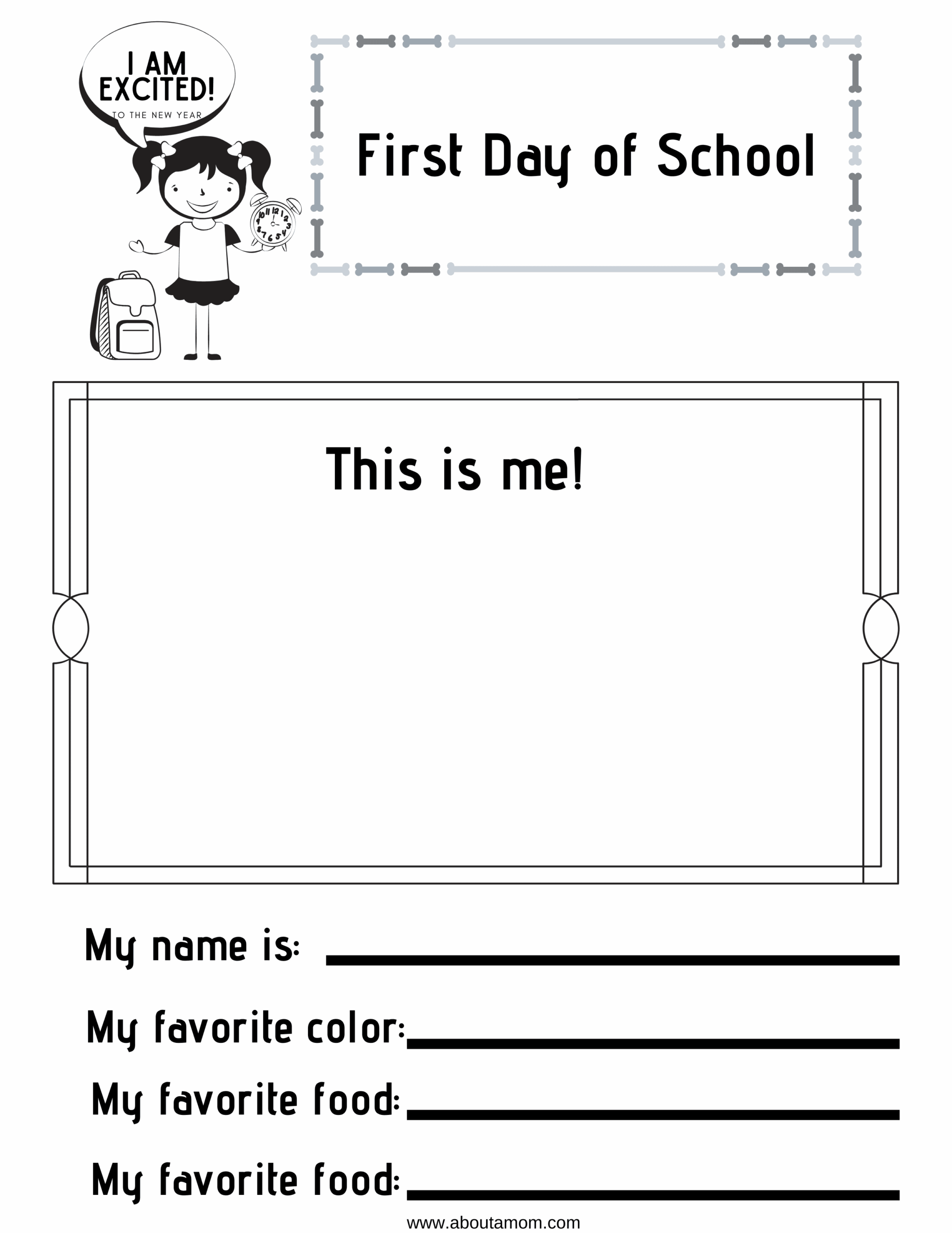Free Printable Back To School Worksheets