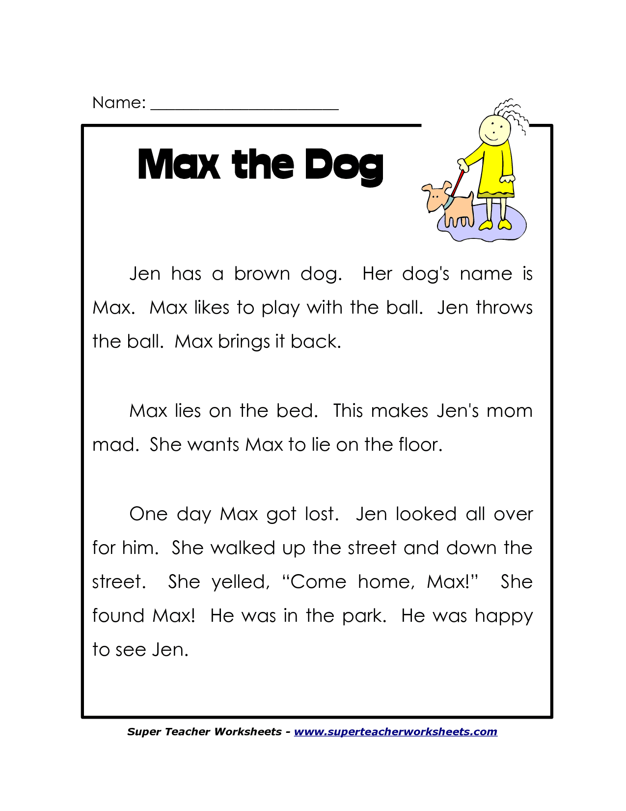 Free Printable Comprehension Worksheets For Grade 1 And 1st Grade Worksheets Library