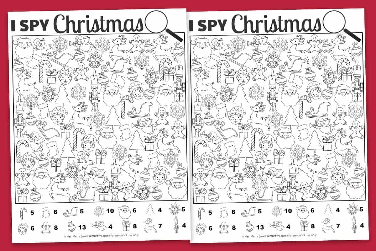 Free Printable I Spy Christmas Activity Mrs Merry Free Printable I Spy Christmas Activity Mrs Merry