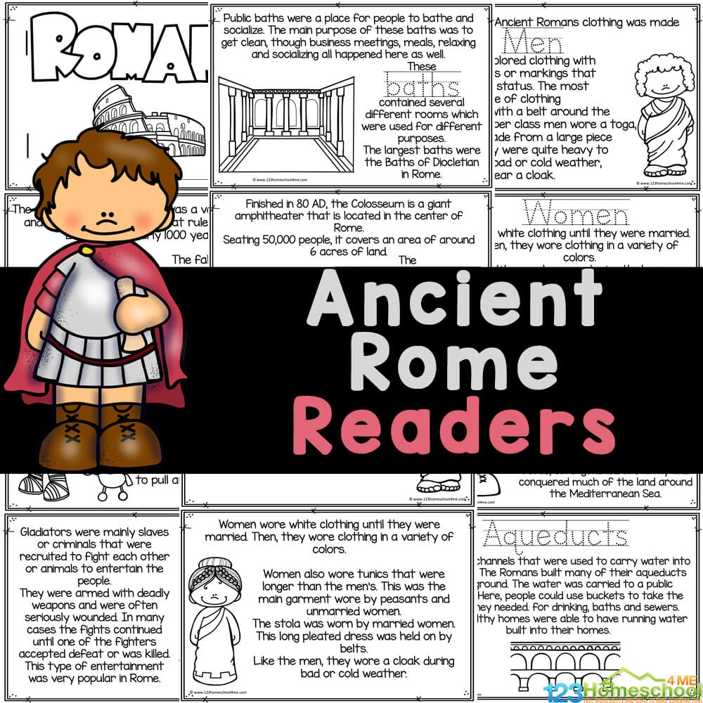 FREE Printable Life In Ancient Rome History Reader For Kids