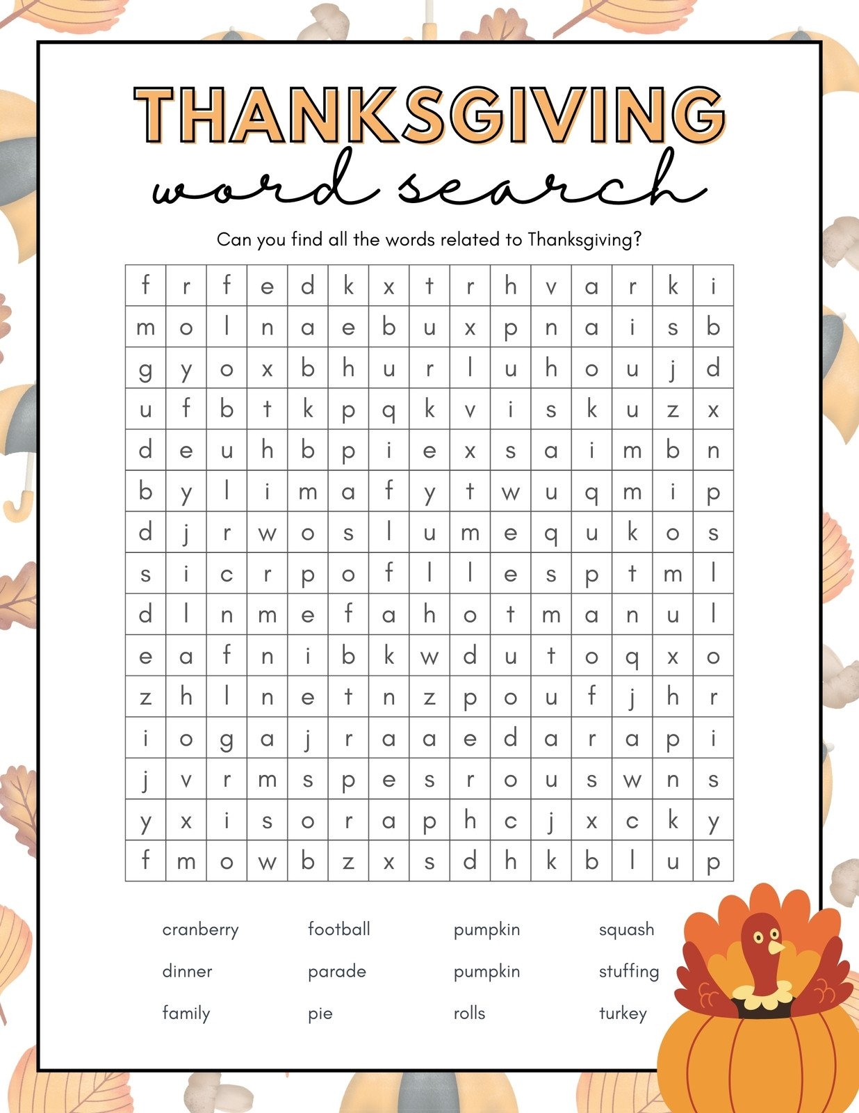 Thanksgiving Worksheets Free Printable