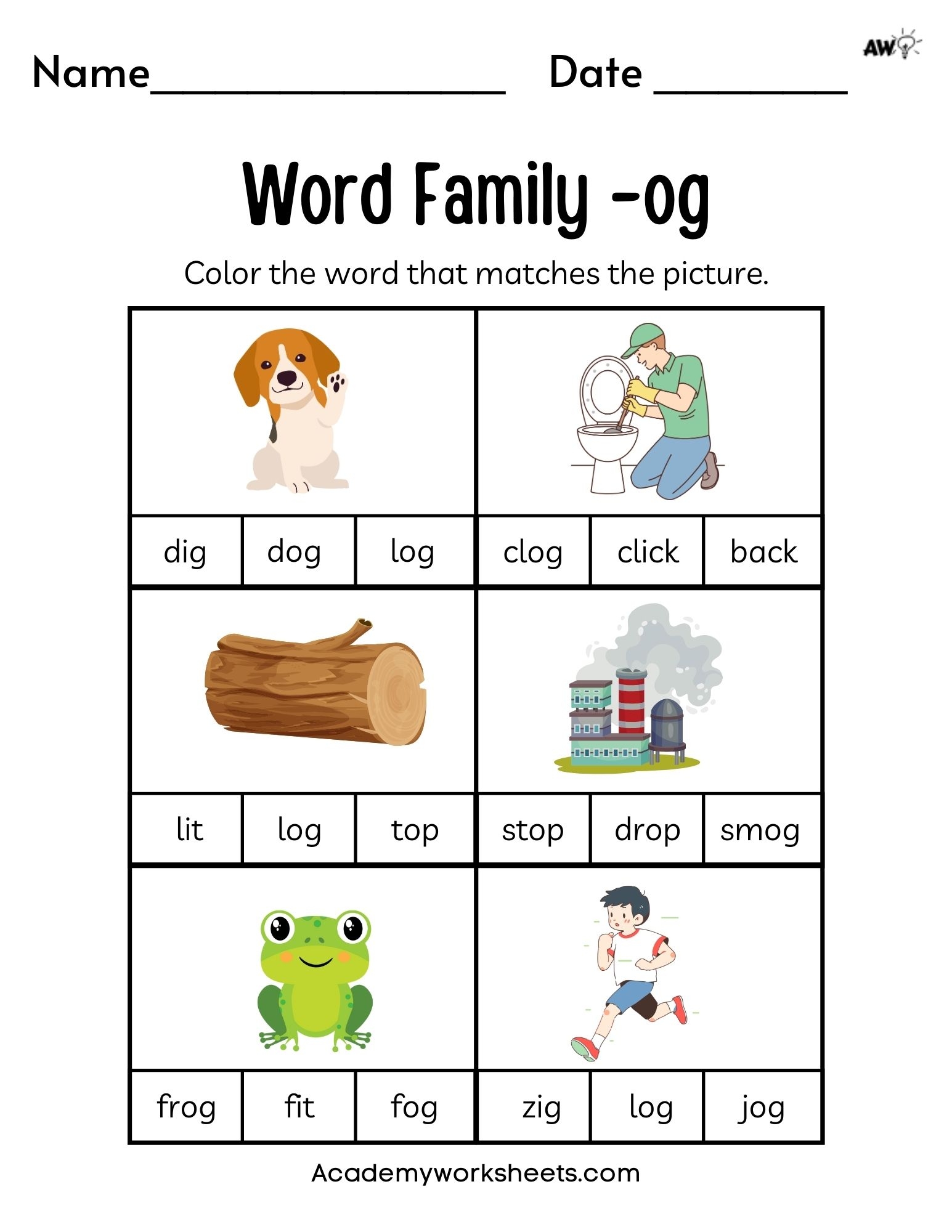 Phonics Worksheet Free Printable Short O