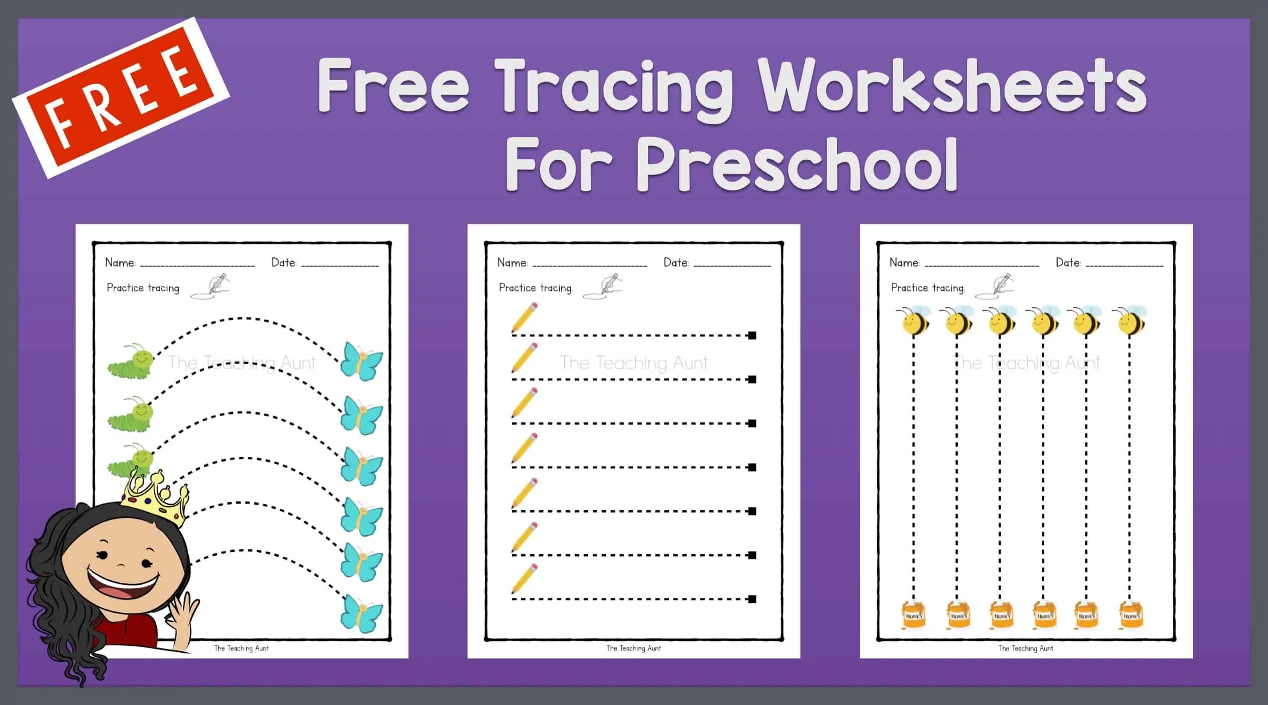 Free Printable Tracing Worksheets Preschool